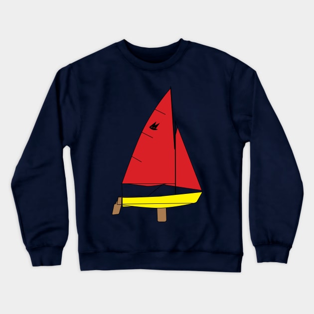 Mirror Dinghy Sailboat Crewneck Sweatshirt by CHBB